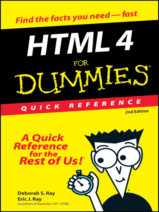 Title details for HTML 4 For Dummies by Deborah S. Ray - Available